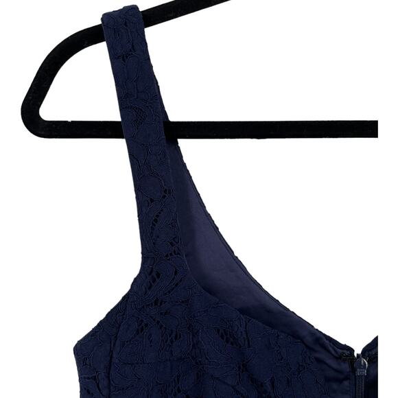 Bardot dress Adeline Cotton Blend Midi blue size Small S (US 4) - Picture 2 of 7